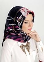 Tesettür giyim LACİVERT T 27614 Kristal Esarp