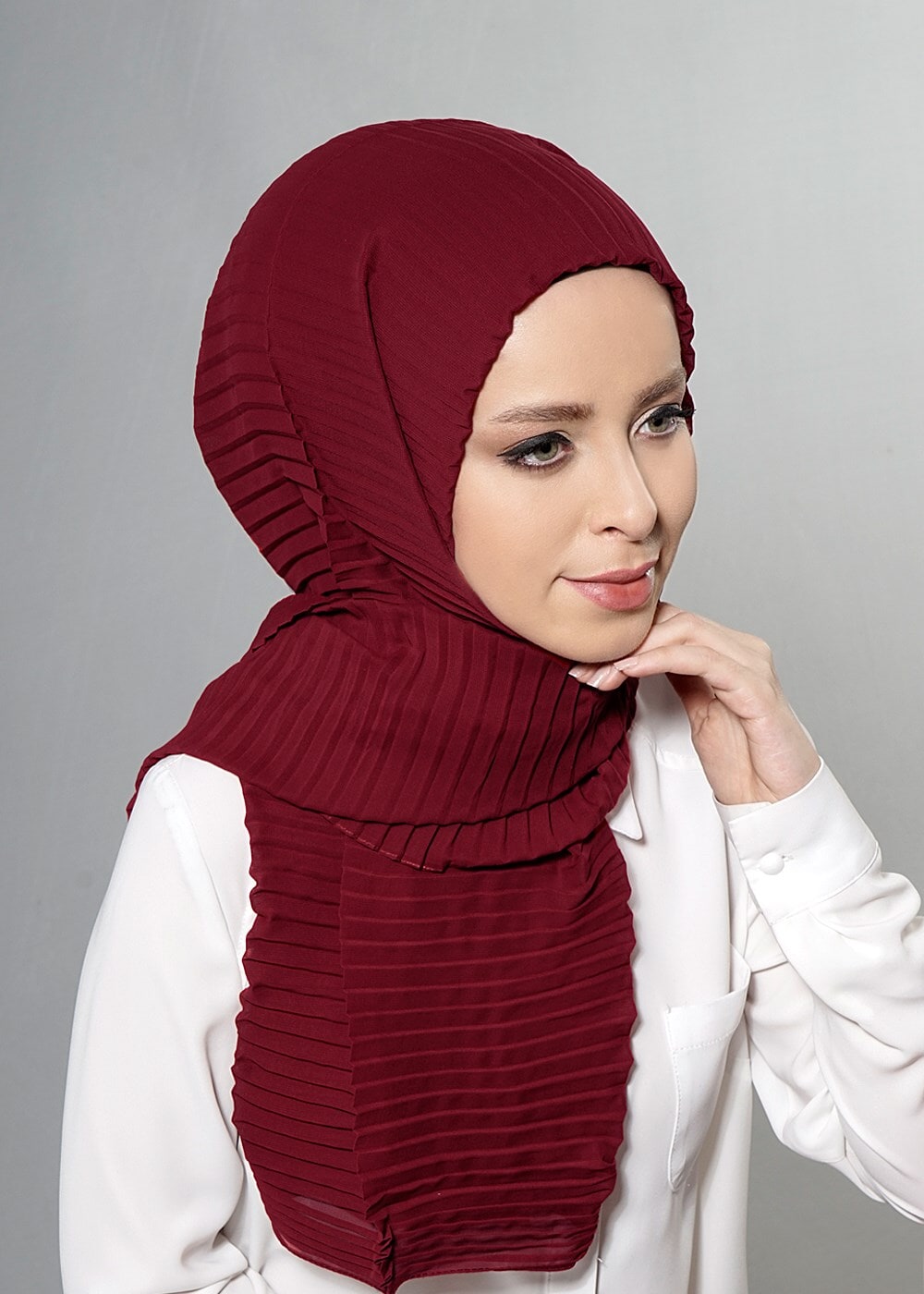 Tesettür giyim BORDO T 58094 Viskon Şal