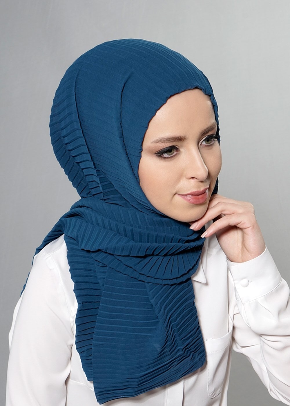Vêtements hijab BLEU T 58094 Viskon Şal