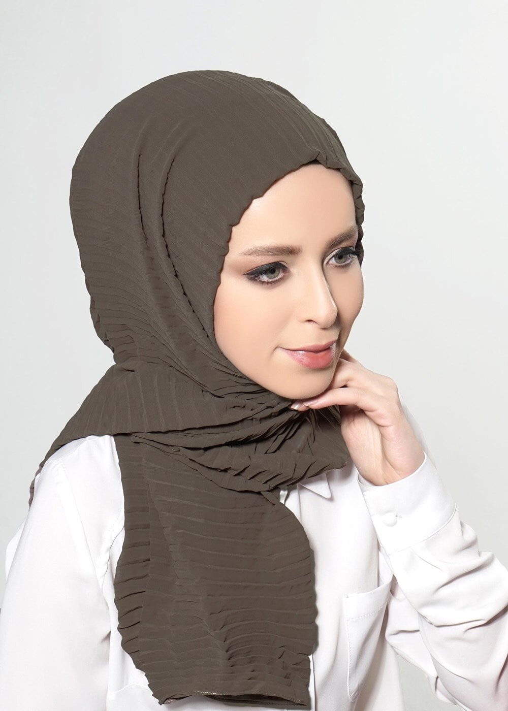 Tesettür giyim VİZON T 58094 Viskon Şal