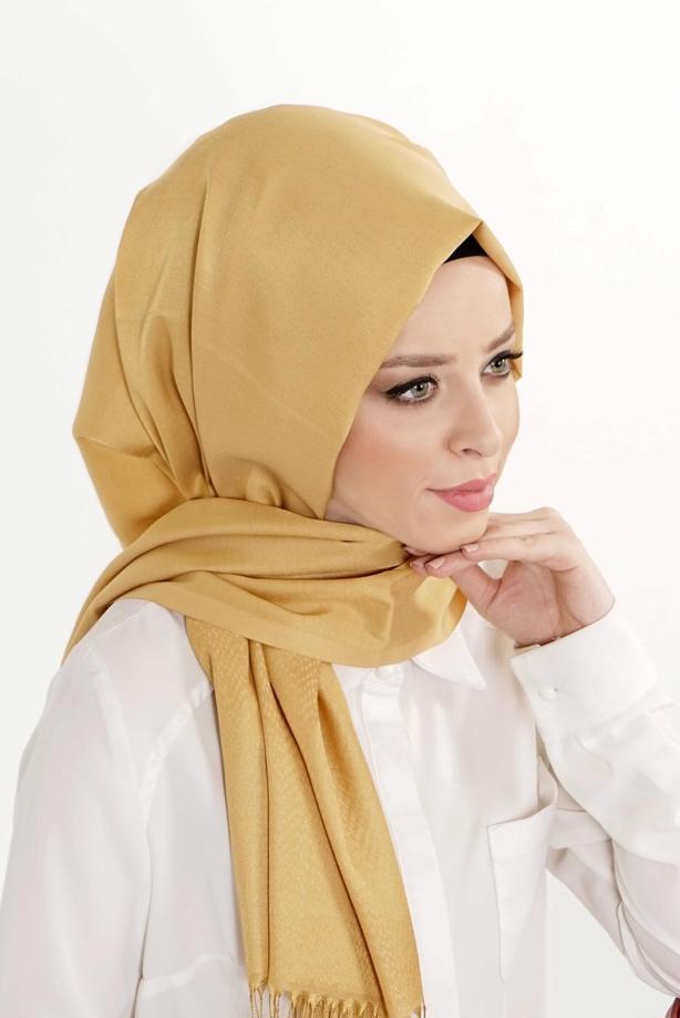 Tesettür giyim ALTIN T 28006 Jakarlı Şal - TRENDTESETTÜR