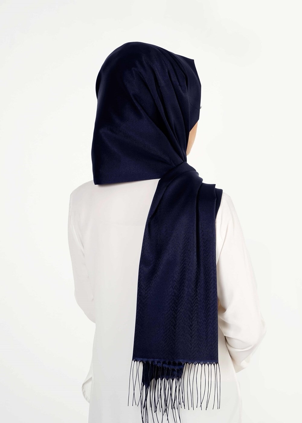 Hijab clothing NAVY BLUE T 28006 Jakarlı Şal