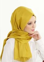 Vêtements hijab VERT T 28006 Jakarlı Şal