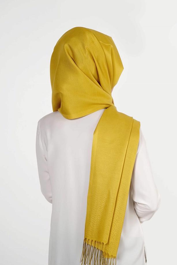 Vêtements hijab VERT T 28006 Jakarlı Şal - TRENDTESETTÜR