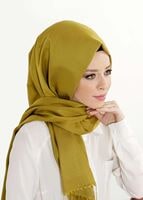 Vêtements hijab VERT T 28006 Jakarlı Şal