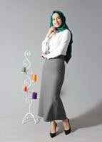 Tesettür giyim SİYAH 6771-1 ETEK