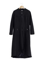 Tesettür giyim LACİVERT HAKİM YAKA KEÇE KABAN 7010