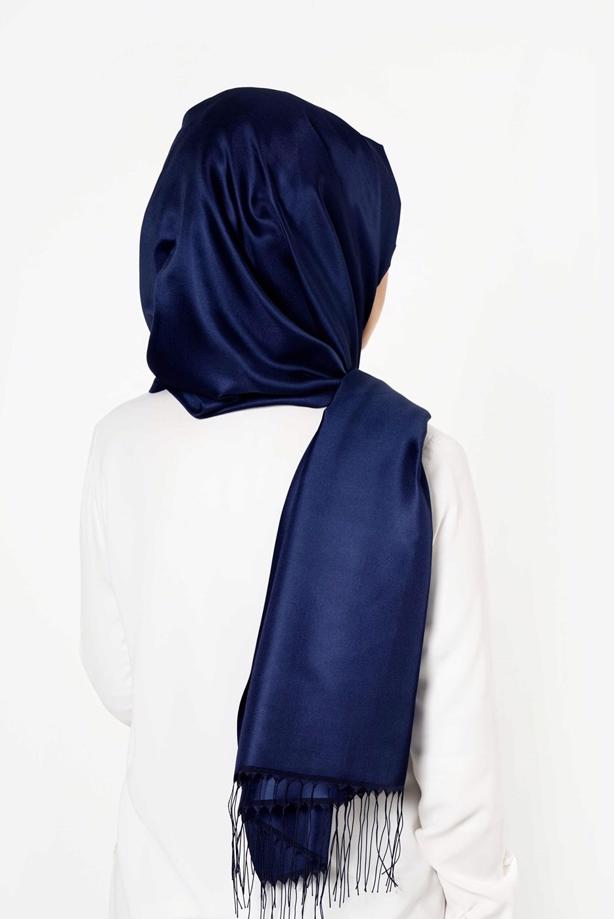Vêtements hijab BLEU MARINE T 9534-1 Garzen Şal - TRENDTESETTÜR