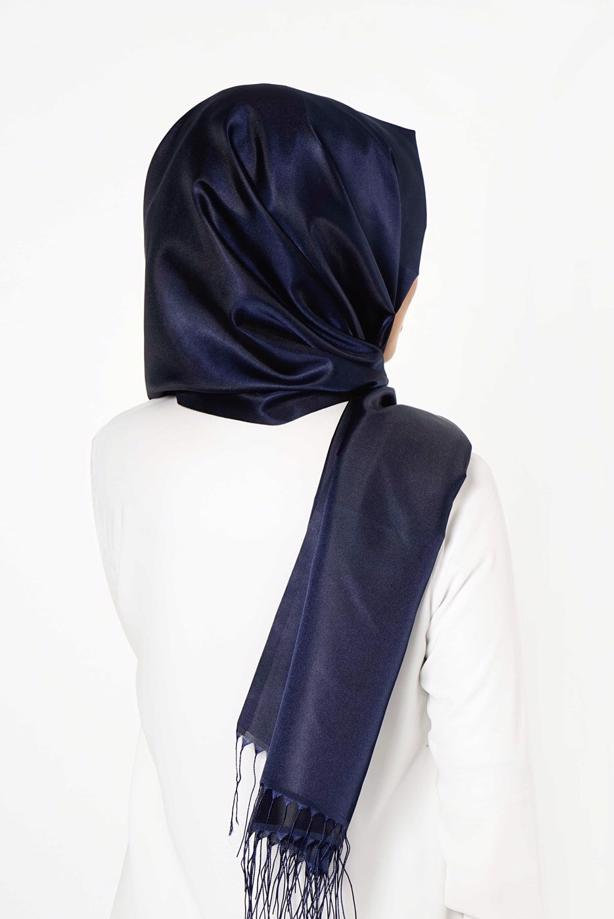 Tesettür giyim LACİVERT T 9534-1 Garzen Şal - TRENDTESETTÜR