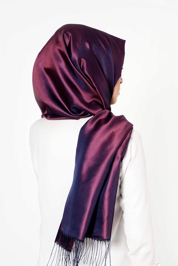 Tesettür giyim LACİVERT T 9534-1 Garzen Şal - TRENDTESETTÜR