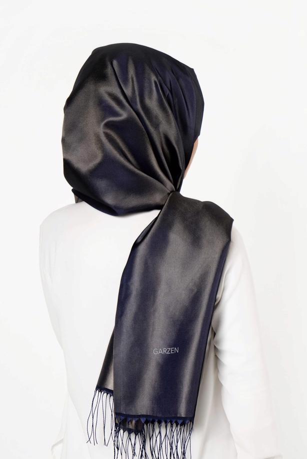 Vêtements hijab BLEU MARINE T 9534-1 Garzen Şal - TRENDTESETTÜR