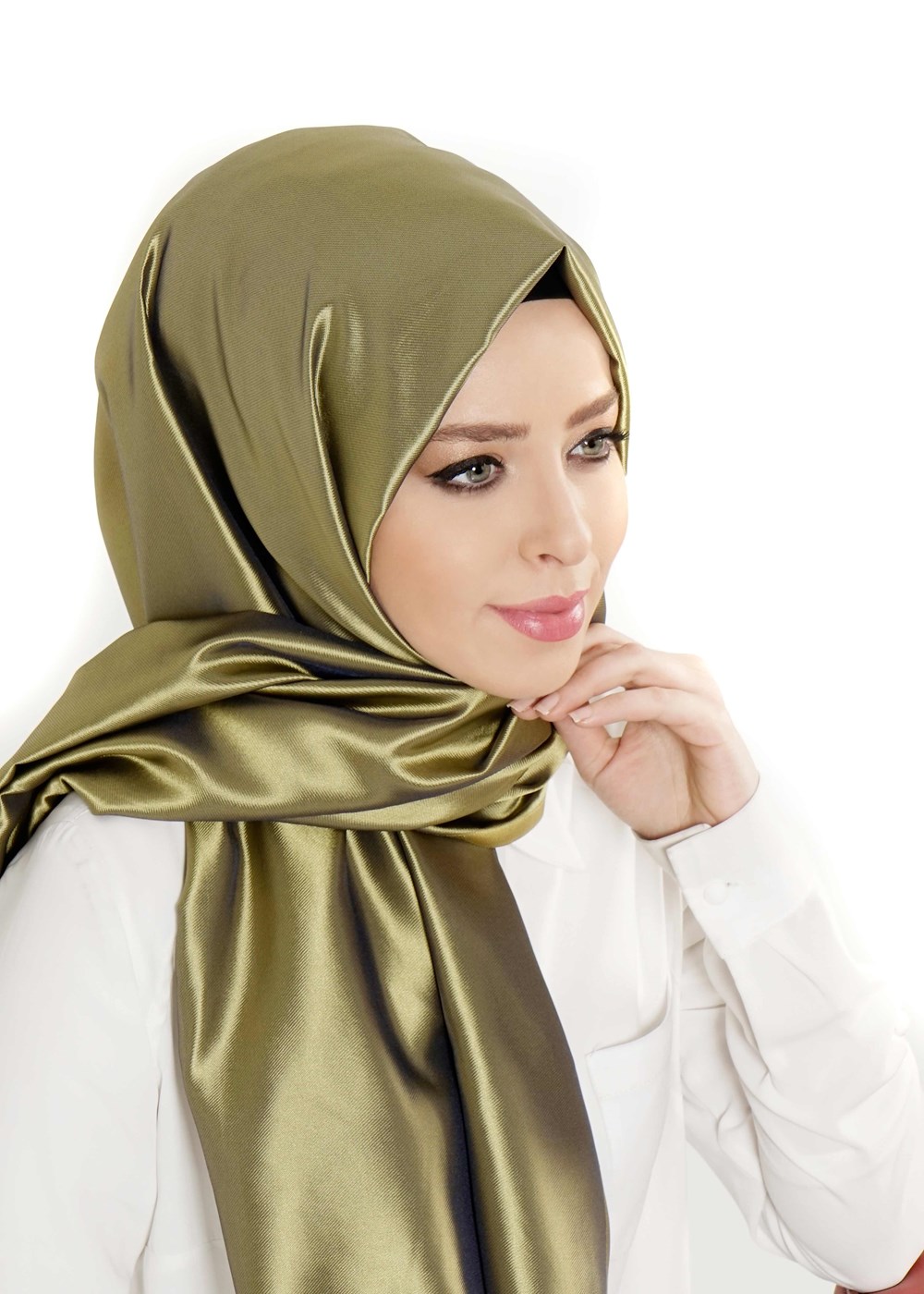 Vêtements hijab VERT T 9534-1 Garzen Şal