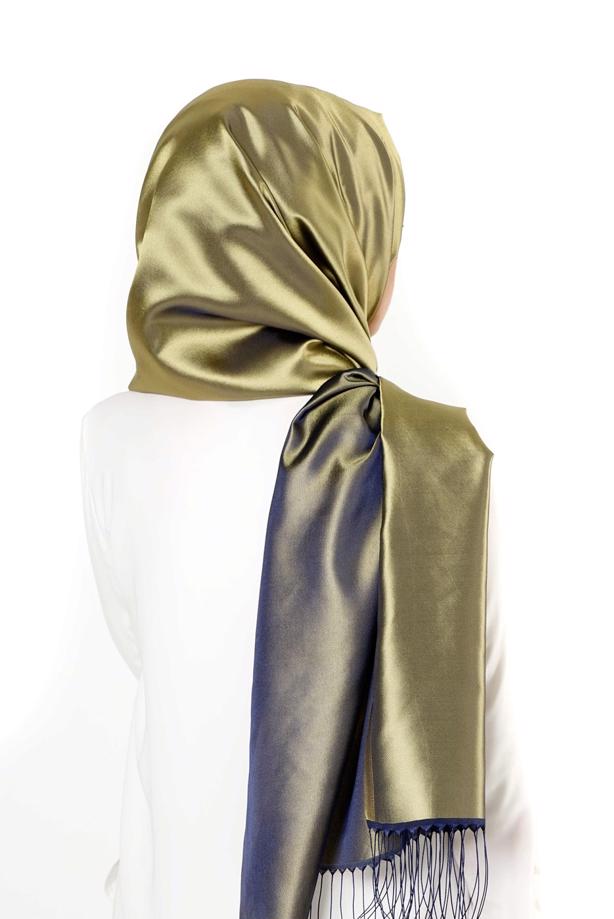 Vêtements hijab VERT T 9534-1 Garzen Şal - TRENDTESETTÜR