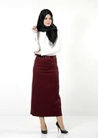 Tesettür giyim BORDO 533 ETEK