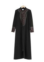 Hijab clothing BLACK GUIPURED TOPCOAT 3075 