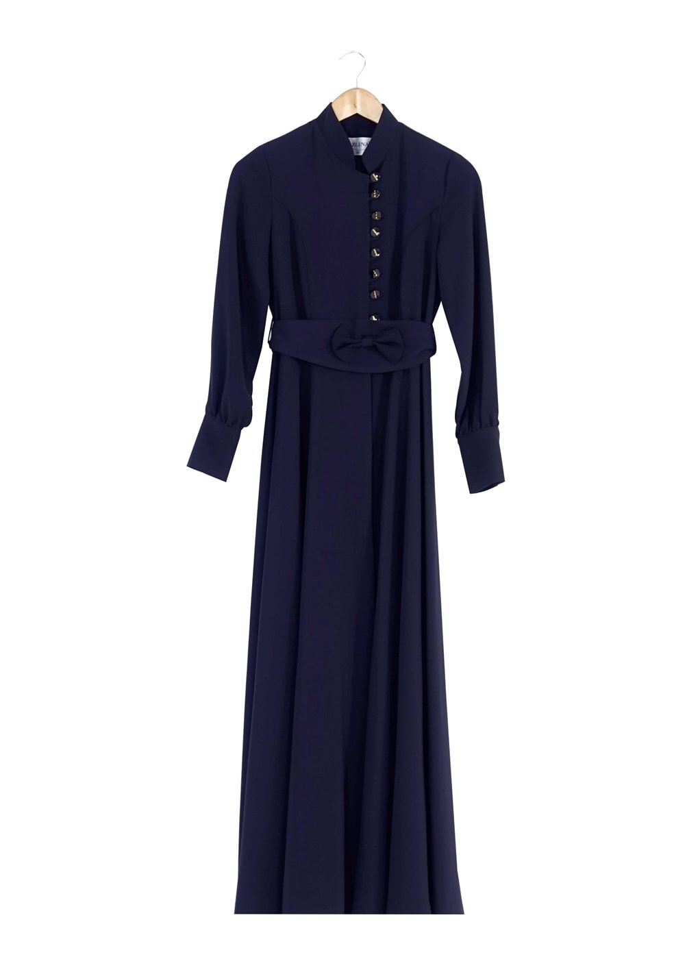 Tesettür giyim LACİVERT FİYONK DETAYLI FERACE 4050 