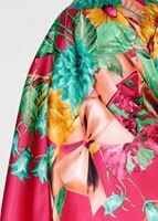 Tesettür giyim FUŞYA T 27604 Çicek Desenli Eşarp