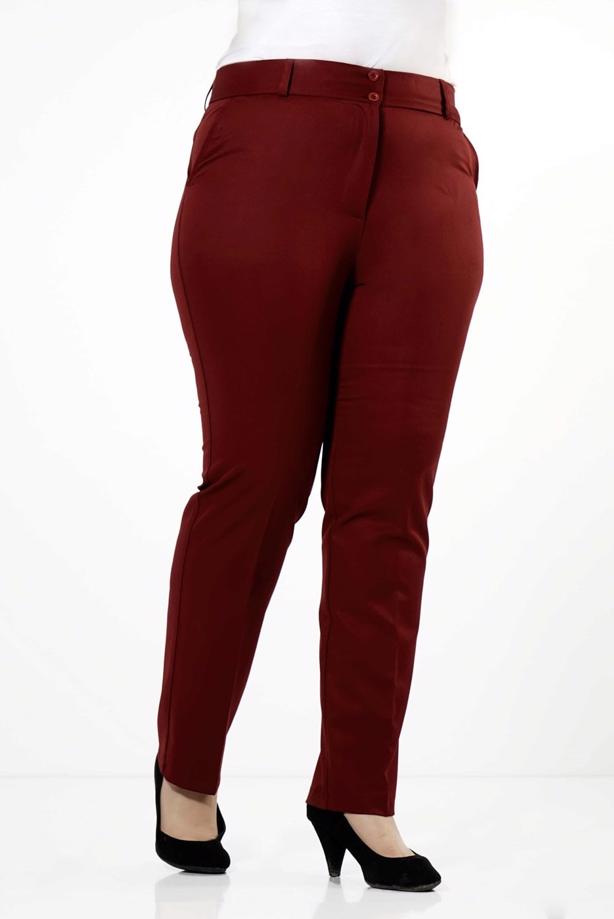 Vêtements hijab ROUGE BORDEAUX PANTALON À GRANDE-TAILLE 1002  - TRENDTESETTÜR
