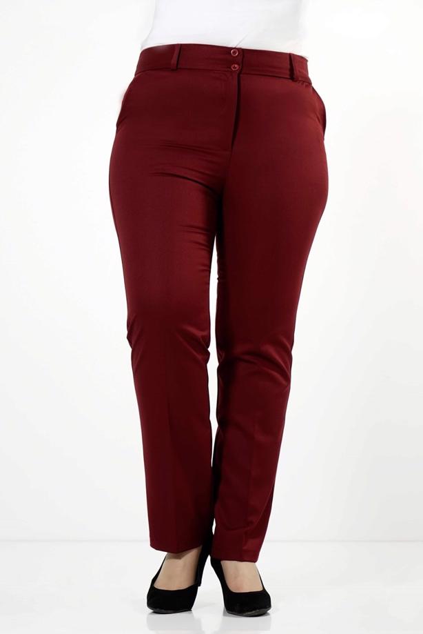 Vêtements hijab ROUGE BORDEAUX PANTALON À GRANDE-TAILLE 1002  - TRENDTESETTÜR