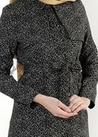 Tesettür giyim SİYAH KEMERLİ CEPLİ TRENÇKOT 1120