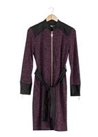 Tesettür giyim BORDO KEMERLİ FERMUARLI TRENÇKOT 1149