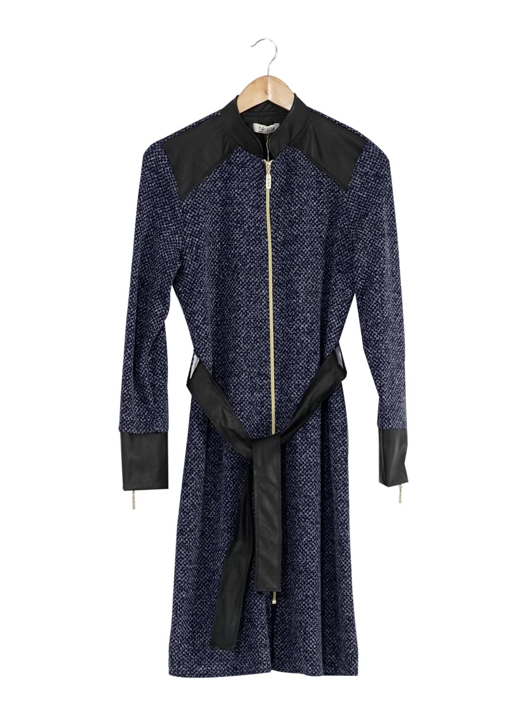 Tesettür giyim LACİVERT KEMERLİ FERMUARLI TRENÇKOT 1149