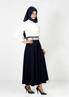 Tesettür giyim LACİVERT 3325 ETEK