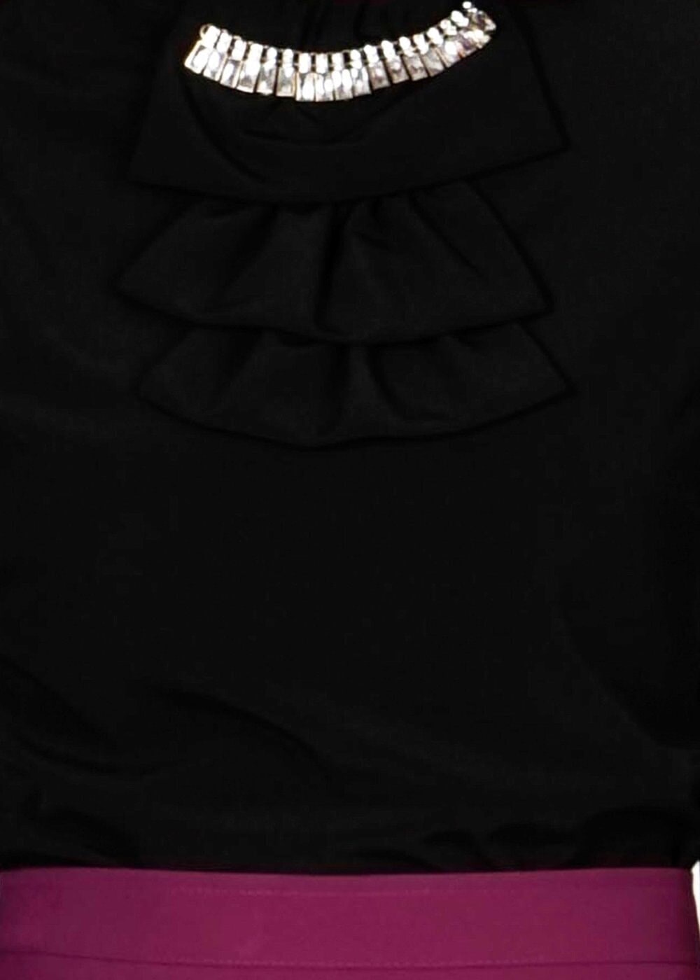 Vêtements hijab NOIR BLOUSE DÉTAIL COL 5571