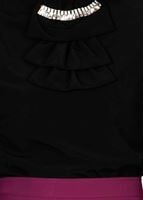 Vêtements hijab NOIR BLOUSE DÉTAIL COL 5571