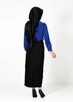 Vêtements hijab BLEU MARINE BLOUSE DÉTAIL COL 5571