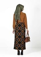Vêtements hijab BRUN BLOUSE DÉTAIL COL 5571