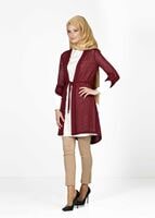 Tesettür giyim BORDO 1392 HIRKA