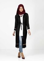 Tesettür giyim SİYAH 1396 HIRKA