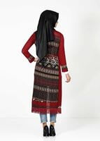 Tesettür giyim BORDO 1396 HIRKA