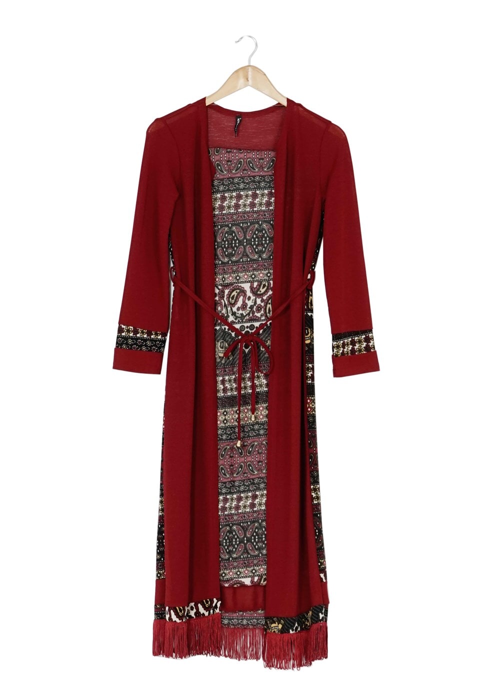 Tesettür giyim BORDO 1396 HIRKA