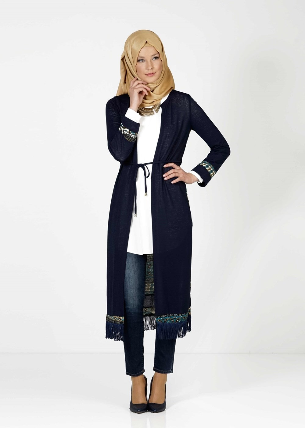 Tesettür giyim LACİVERT 1396 HIRKA