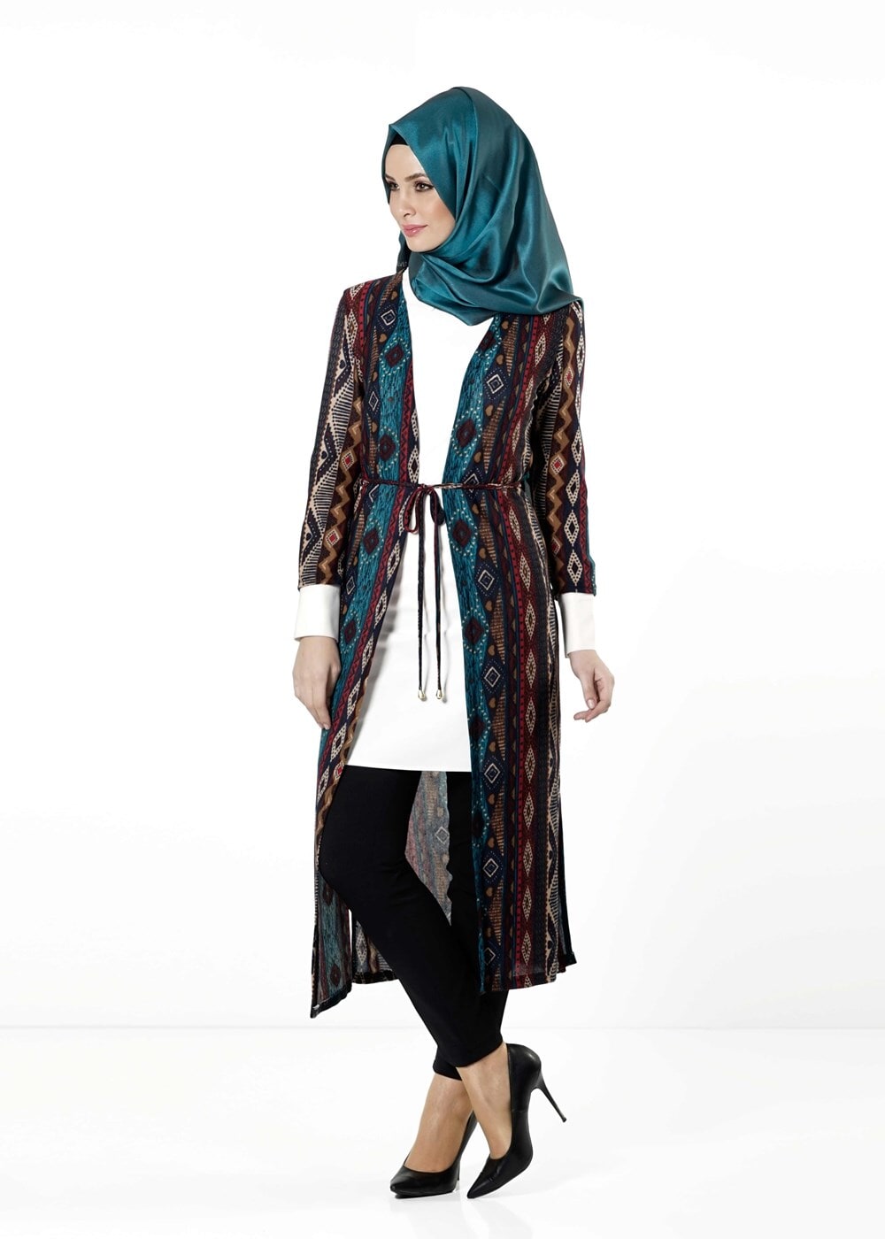 Tesettür giyim MAVİ 1451 HIRKA