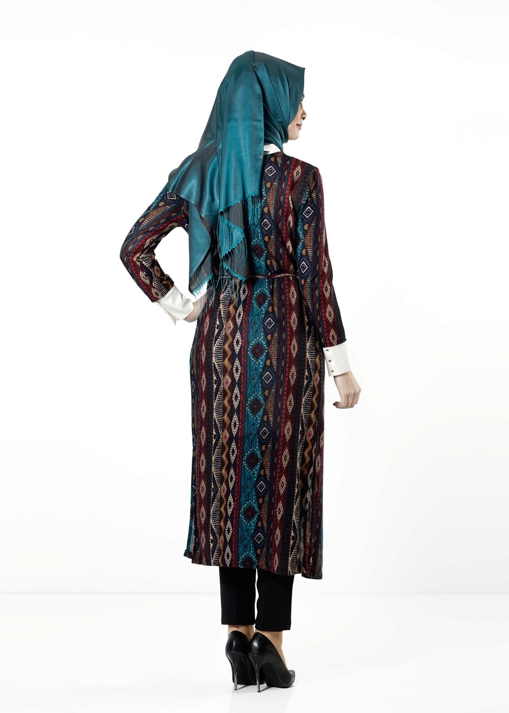 Tesettür giyim MAVİ 1451 HIRKA