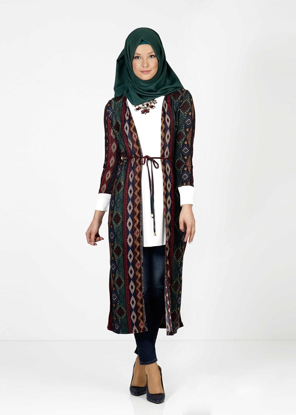 Tesettür giyim YEŞİL 1451 HIRKA