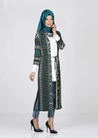 Tesettür giyim MAVİ 1452 HIRKA