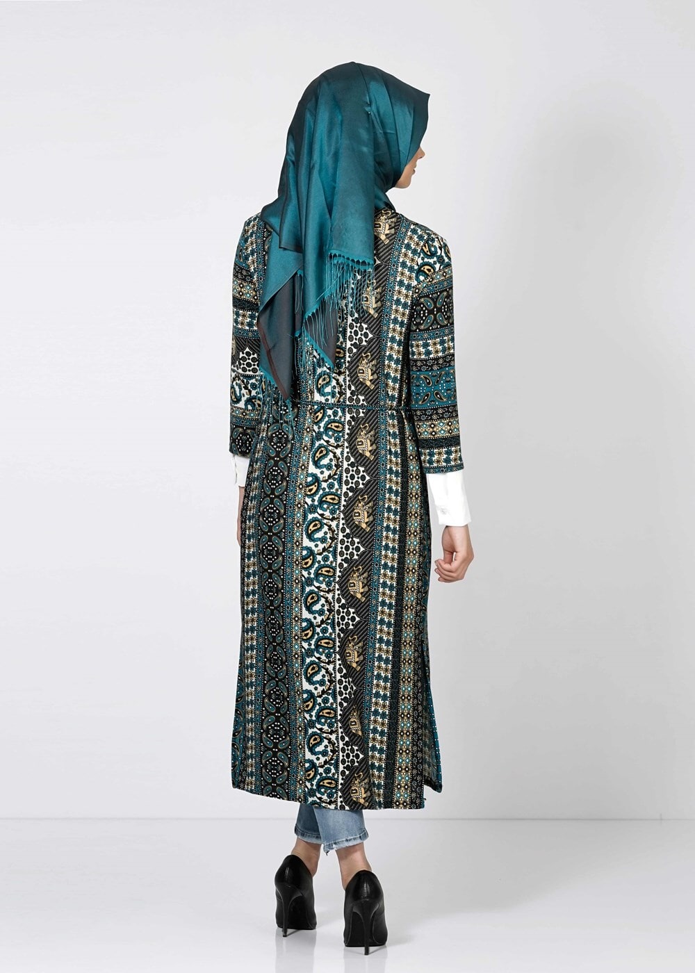 Tesettür giyim MAVİ 1452 HIRKA