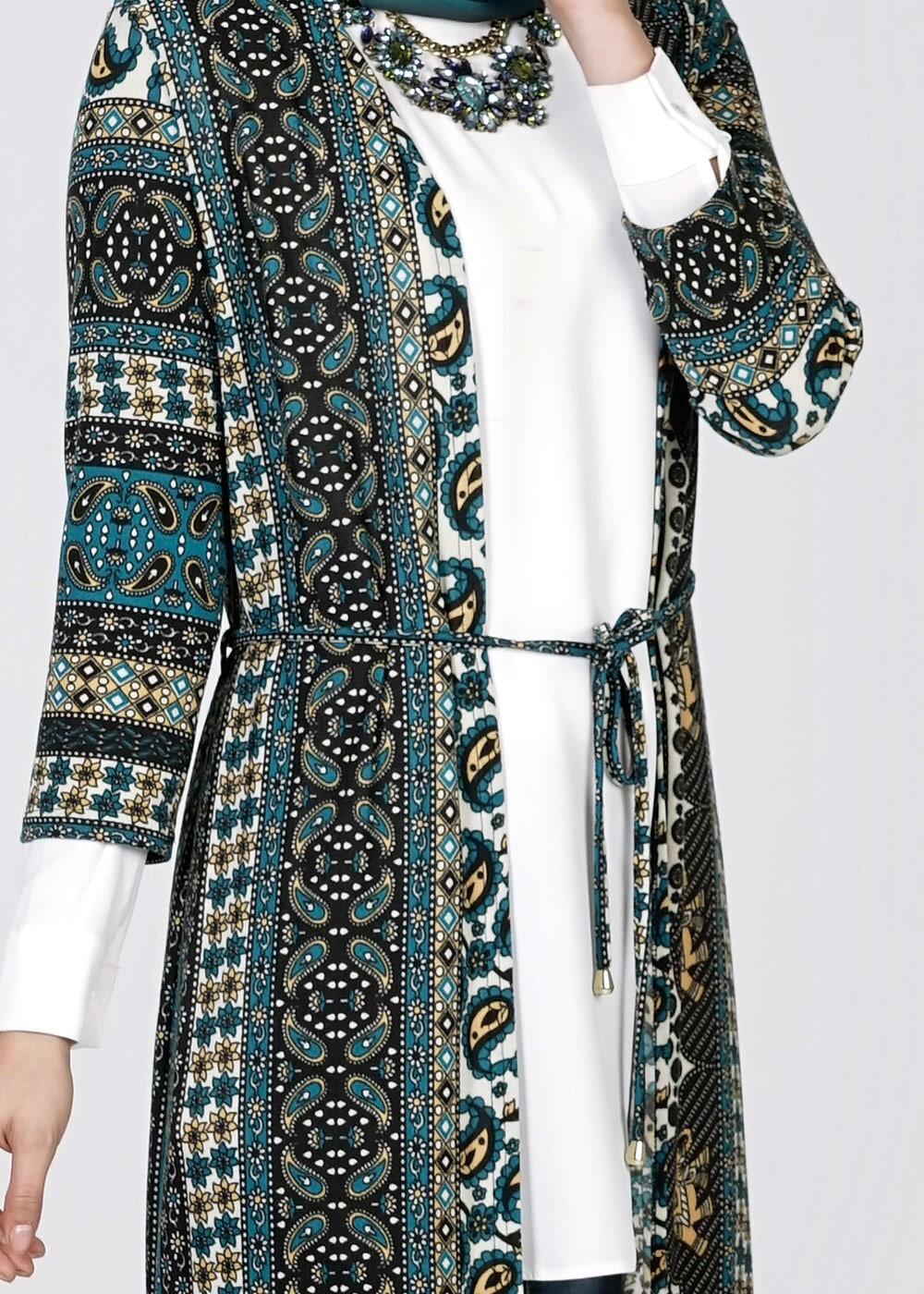 Tesettür giyim MAVİ 1452 HIRKA