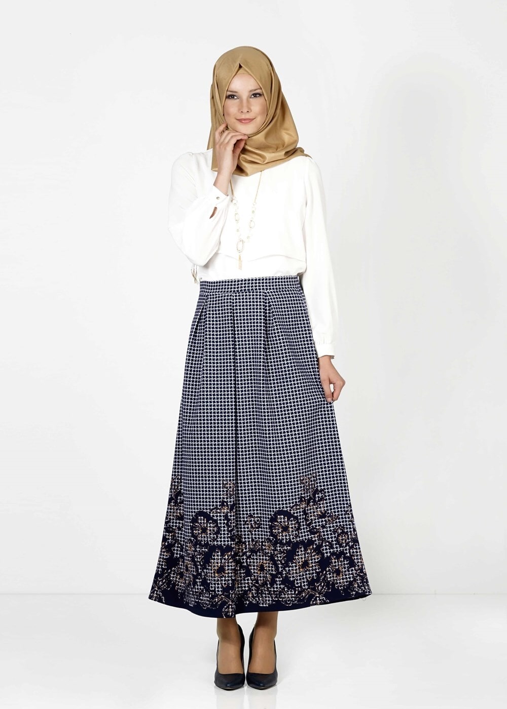 Tesettür giyim LACİVERT 4200 ETEK