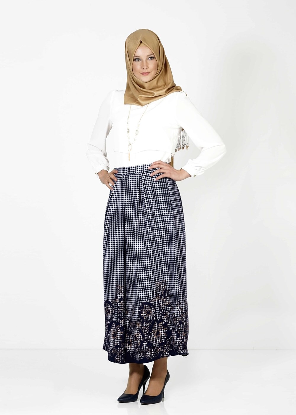 Tesettür giyim LACİVERT 4200 ETEK