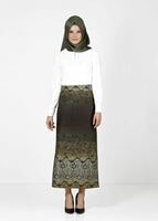 Tesettür giyim HAKİ 6010 ETEK