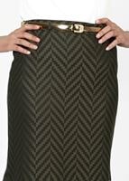 Tesettür giyim HAKİ 3488-1 ETEK