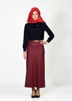 Tesettür giyim LACİVERT 3488-1 ETEK