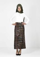 Tesettür giyim YEŞİL 3488-2 ETEK