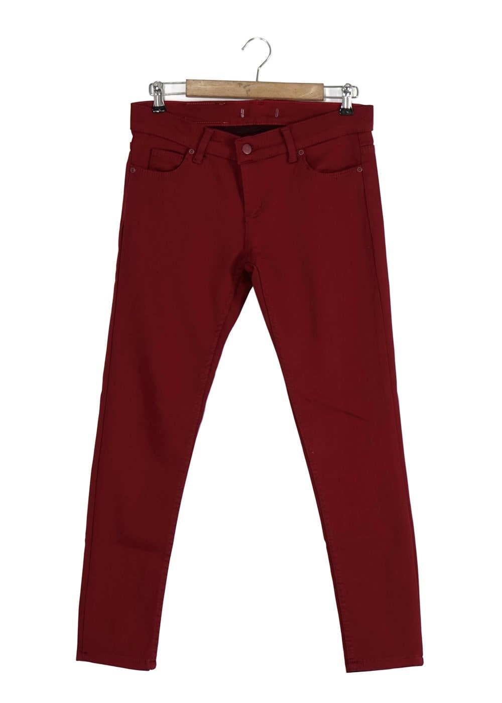 Tesettür giyim BORDO DAR PAÇA PANTOLON 9157 