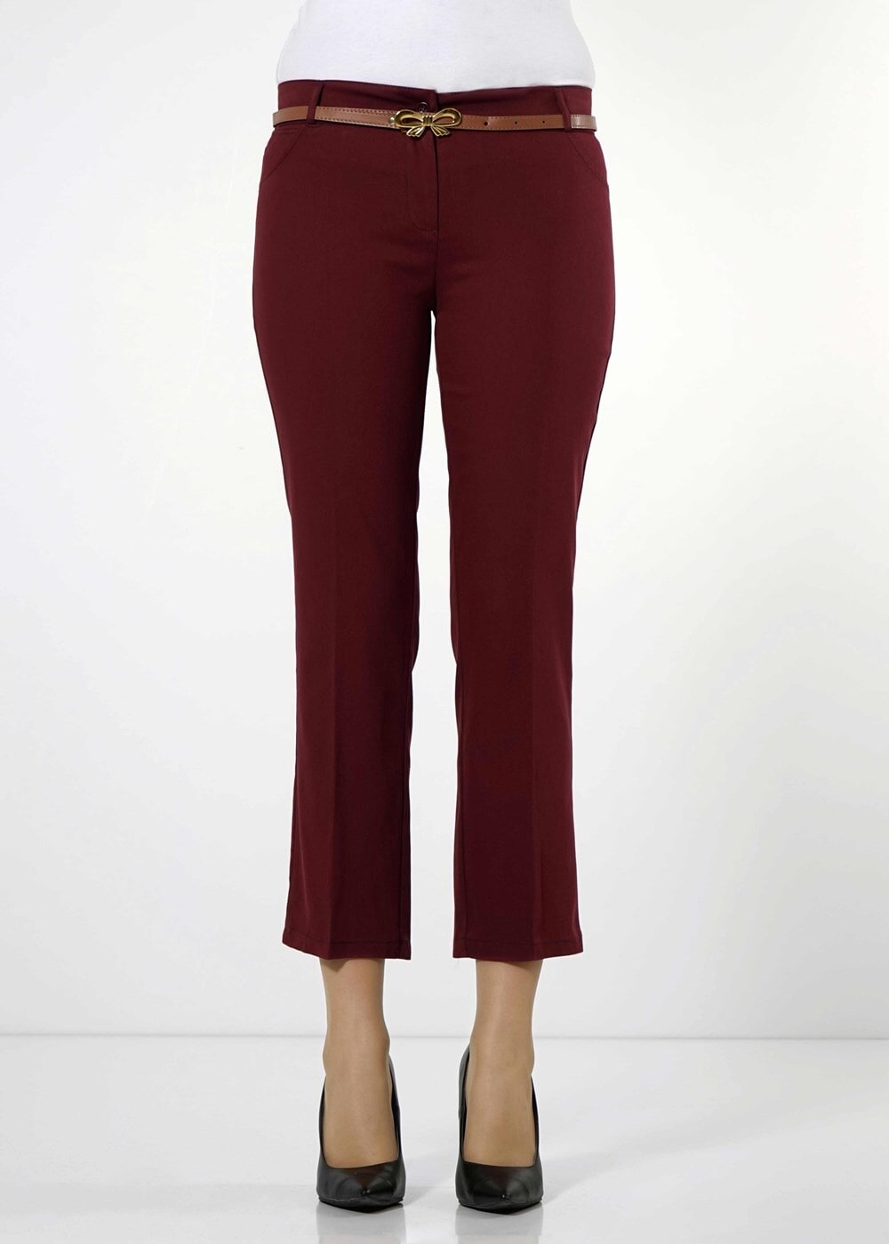 Tesettür giyim BORDO KLASİK PANTOLON 4515 
